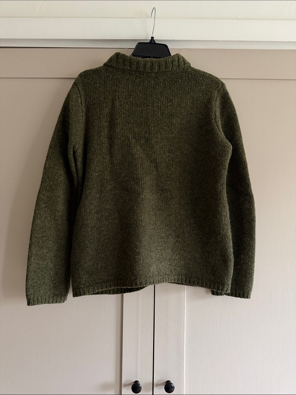 Collared Zip-Up Wool Cardigan - Picture 4 of 4